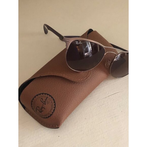 RAY BAN Light Brown Unisex Sunglasses RB3596 with Protective Case - Picture 3 of 13